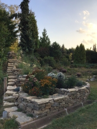 Rock garden from its side - with sky