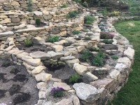 Rock garden from its side
